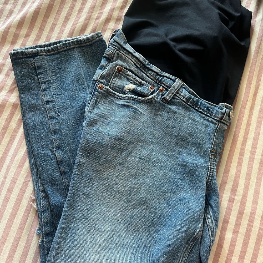 Abercrombie & Fitch Light Blue Women's Maternity Jeans